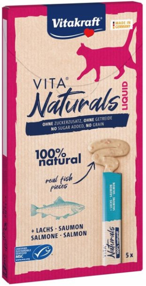 Vitakraft Naturals Liquid Snack 5x15g z łososiem