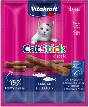 Vitakraft Cat Stick mini 3szt Dorsz Czarniak