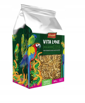Vitapol VitaLine Larwy mączniaka dla papug 80g
