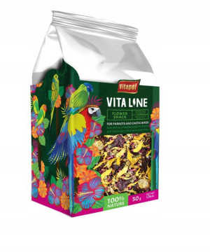 Vitapol VitaLine Kwiatowa przekąska dla papug 50g