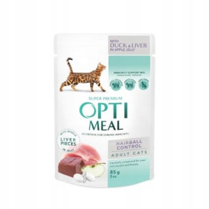 Optimeal saszetka d/kota hairball jelly 85g