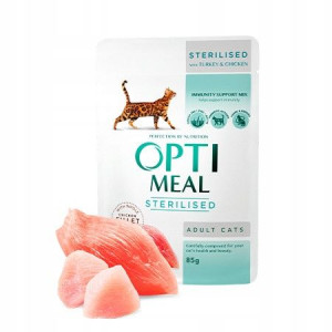 Optimeal saszet d/kota steryliz indyk sos 85g