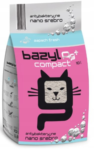 Bazyl Ag+ Compact Fresh 10l Żwirek Dla Kota