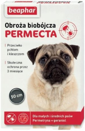 Beaphar Permecta Obroża biobójcza pchły i kleszcze