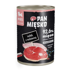 Pan Mięsko Mokra Karma Indyk z Wołowiną dla Szczęniąt 400g