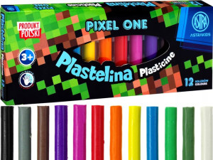 ASTRA Okrągła PLASTELINA Szkolna PIXEL ONE 12kol