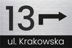 TABLICA TABLICZKA adresowa z numerem domu ALUMINIOWA numer