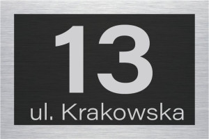 TABLICA TABLICZKA adresowa numerem ALUMINIOWA numer na dom