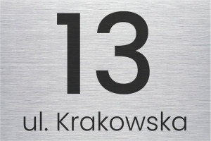 TABLICA TABLICZKA adresowa numerem ALUMINIOWA numer na dom