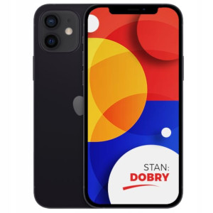 Apple Iphone 12 64gb Black | Zestaw | Stan Dobry