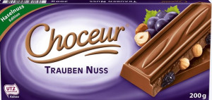 Czekolada Niemiecka Choceur Trauben Nuss 200g