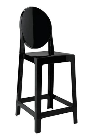 Krzesło barowe, hoker VICTORIA 65 cm czarne