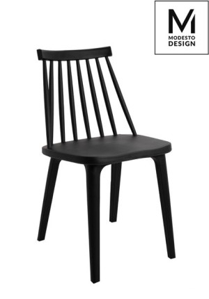 MODESTO krzesło RIBS BLACK czarne, salon, kuchnia