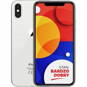 Apple iPhone X 64GB Silver | Klasa A+ | Gratisy