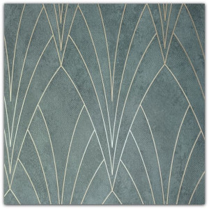 Tapety Tapeta Geometryczna Art Deco Zielona Ugepa