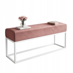Ławka tapicerowana loft CANDY II biały stelaż 80