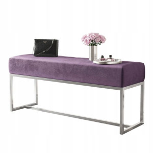 Ławka tapicerowana CANDY GLAMOUR stelaż chrom 110