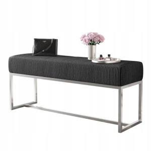 Ławka tapicerowana CANDY GLAMOUR stelaż chrom 80