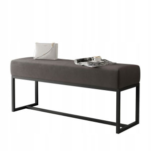 Ławka tapicerowana loft CANDY czarny stelaż 120 cm