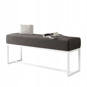 Ławka tapicerowana loft CANDY biały stelaż 100 cm