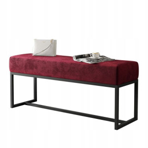 Ławka tapicerowana loft CANDY czarny stelaż 80 cm