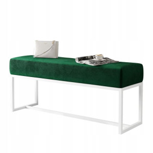 Ławka tapicerowana loft CANDY biały stelaż 100 cm