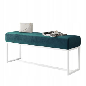 Ławka tapicerowana loft CANDY biały stelaż 80 cm