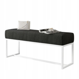 Ławka tapicerowana loft CANDY biały stelaż 100 cm