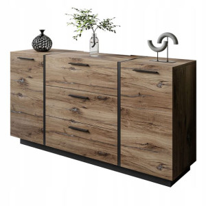 Komoda z szufladami ONYX LOFT dąb flagstaff UCHWYT
