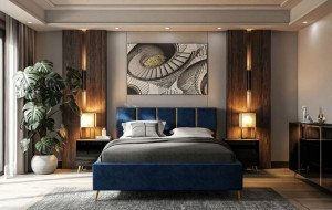 Łóżko tapicerowane TIFFANY z pojemnikiem 160x200