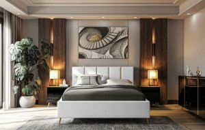 Łóżko tapicerowane TIFFANY z pojemnikiem 160x200