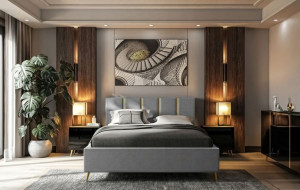 Łóżko tapicerowane TIFFANY z pojemnikiem 140x200