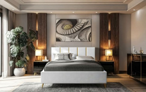Łóżko tapicerowane TIFFANY z pojemnikiem 140x200