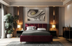 Łóżko tapicerowane TIFFANY z pojemnikiem 140x200