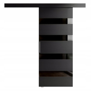 Drzwi przesuwne PORTE V czarny lacobel 86 cm