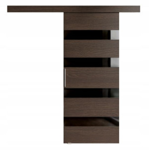 Drzwi przesuwne PORTE V choco czarny lacobel 76 cm