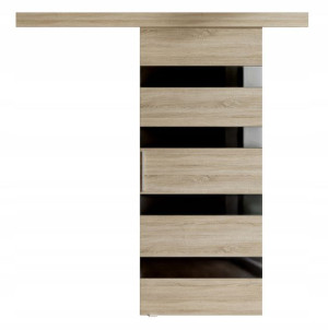 Drzwi przesuwne PORTE V sonoma czarny 76 cm