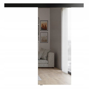 Drzwi przesuwne naścienne PORTE II czarny 76 cm