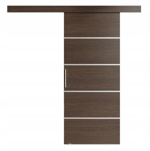 Drzwi przesuwne naścienne PORTE III choco 86 cm