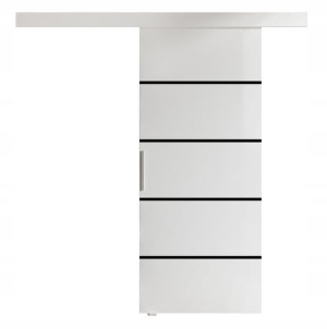 Drzwi przesuwne naścienne PORTE III biały 96 cm