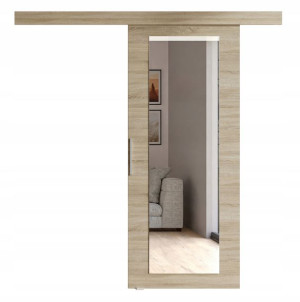 Drzwi przesuwne z lustrem PORTE IV sonoma 86 cm