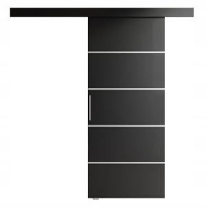 Drzwi przesuwne naścienne PORTE III czarny 86 cm