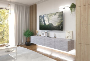 Szafka RTV COLGANTE 200 cm beton wisząca