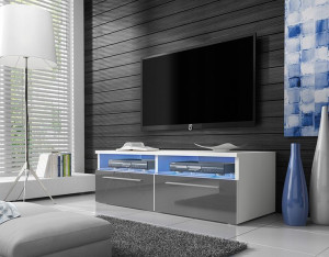 Szafka RTV 6 wysoki połysk, 3 kolory + LED GRATIS