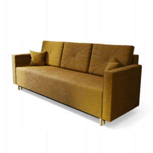 Kanapa sofa MILANO z funkcją spania musztardowy