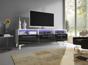 Szafka RTV 2W wysoki połysk + LED GRATIS