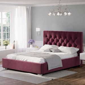 Łóżko tapicerowane GLAMOUR guziki POJEMNIK 180x200