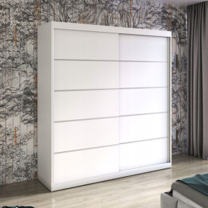 Szafa przesuwna BASTER IV 200 cm biały mat