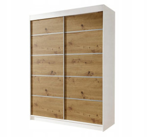 Szafa przesuwna CAMARO IV 150 cm biały dąb artisan