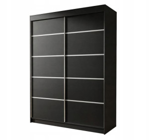 Szafa przesuwna CAMARO IV 150 cm czarny mat